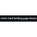 Cover Card landing page theme