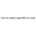 how-to-optim-algorithm-in-cuda