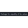 Package for equality of Go values