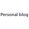 Personal Blog