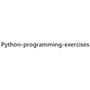 Python-programming-exercises
