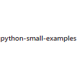 python-small-examples