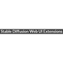 Stable Diffusion Web UI Extensions