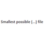 Smallest possible