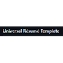 Universal Résumé Template