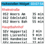 Haltestellen Widget
