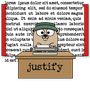 justify