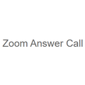 Zoom Answer Call