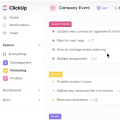 Build the perfect workflow for every project with Clickup Icon