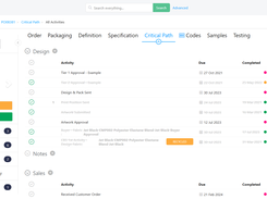 Order & Style Critical Path Activities