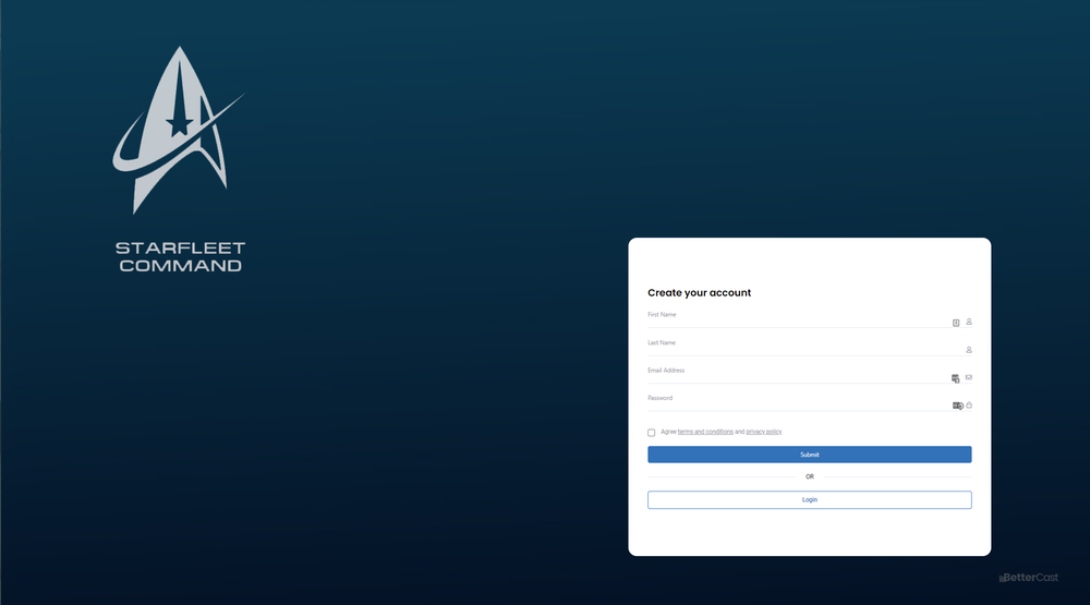 Registration & Login on the customisable landing page