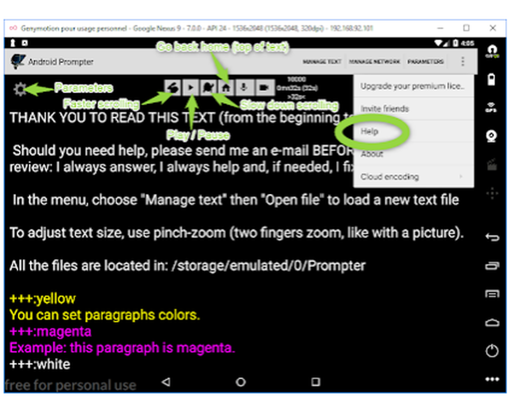 A Prompter for Android Screenshot 1