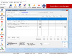 Timesheet Entry Window