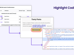 Highlight Code feature in A11yInspect 