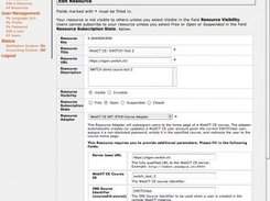Admin Edit WebCT CE Course Adapter