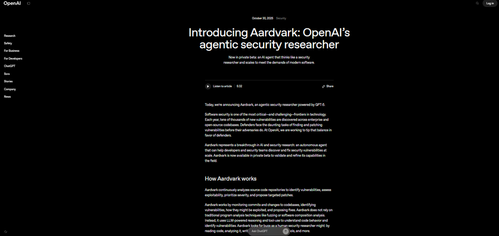 Aardvark Screenshot 1