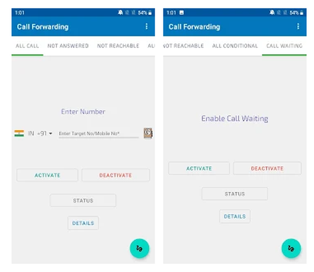 Android Buddy Call Forwarding Screenshot 1