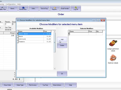 Abacre Restaurant Point of Sale- Modifiers