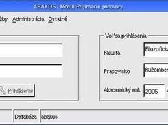 Entrance exam management module - Log in screen