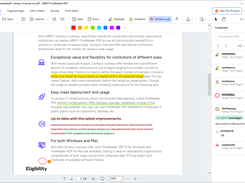 Collaborate with peers and comment on, annotate, or mark up documents.