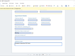 Fill out fields in interactive PDF forms.