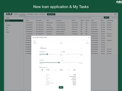 new loan application calculator and my tasks interface