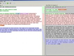 Comparison/Shared content between two version of a text doc