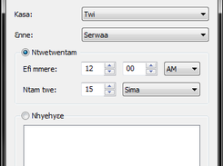 Abosen Time Teller running in Twi language