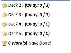 FlashCards main menu