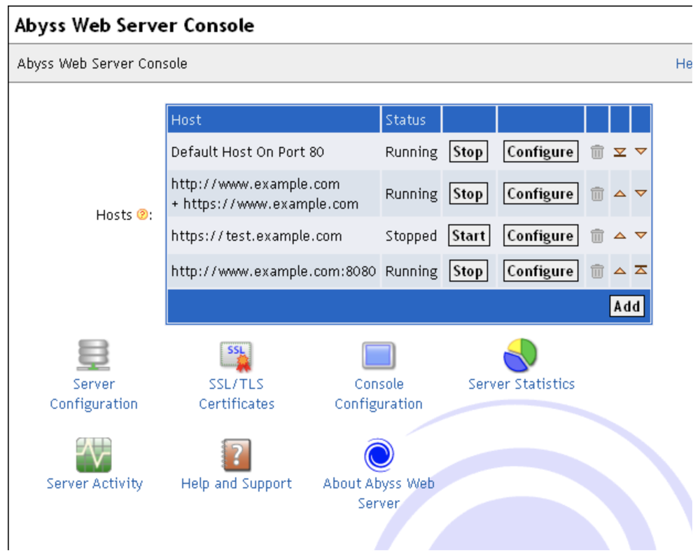 Abyss Web Server Screenshot 1