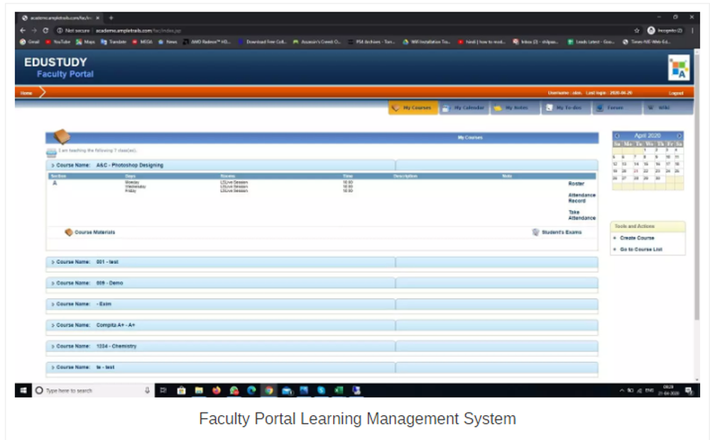 Learning Management System (LMS) Academe Screenshot 1