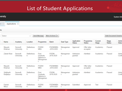 Student Application List