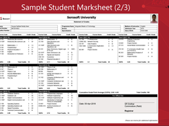 Student Marksheet Sample