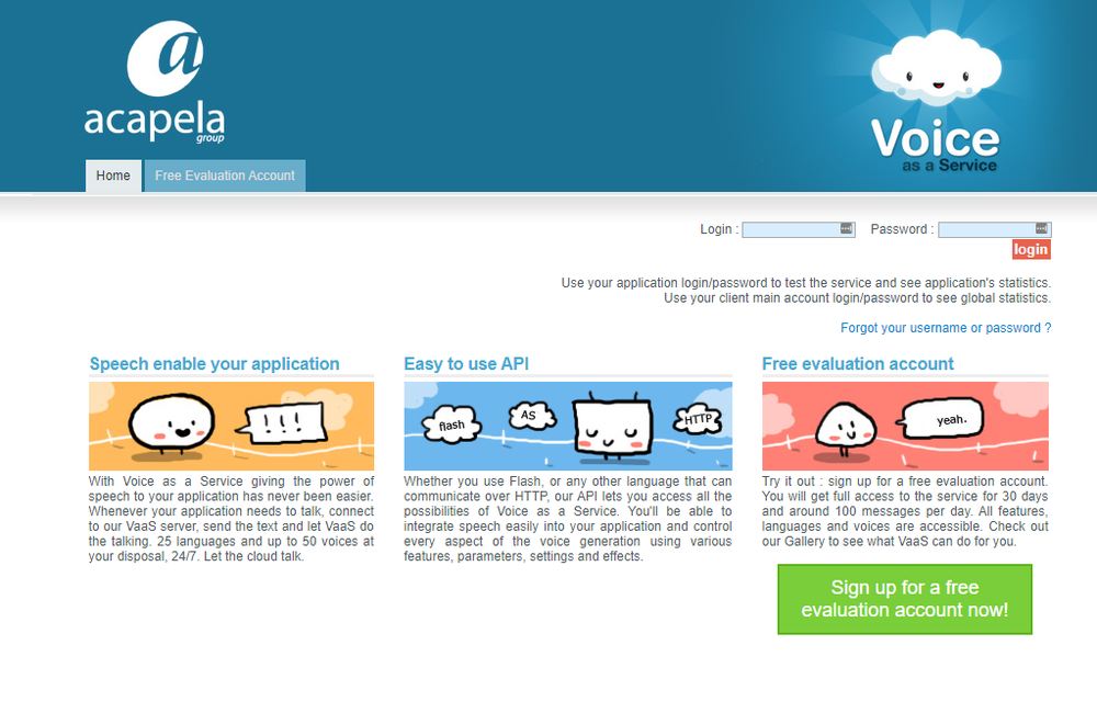 Acapela VaaS Screenshot 1