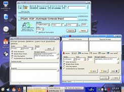 Vários Demos do ACBr sendo executados no Conectiva 10