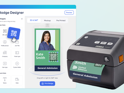Design And Print Professional Badges: Create professional badge designs with ease using our drag-n-drop designer. No design skills needed! Print badges pre-event or on-demand at check-in.