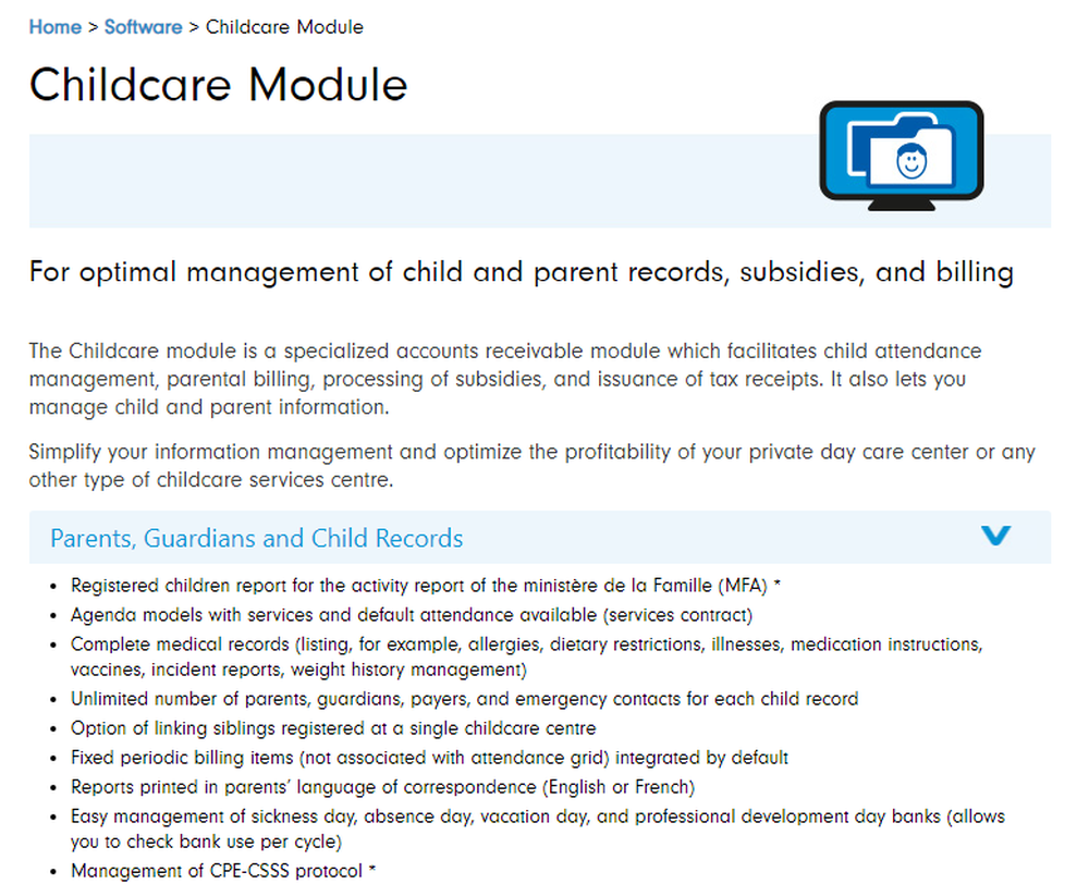 ACCEO Childcare Services Screenshot 1