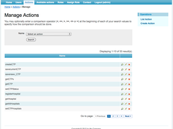 Manage actions