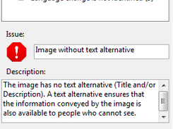 Missing text alternative for an image: description and suggestions for repair