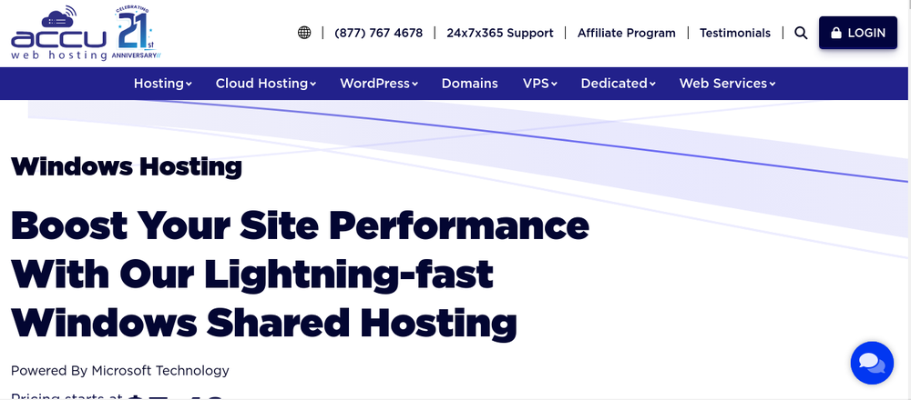 AccuWeb Hosting Screenshot 1