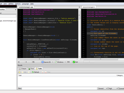 Main editor display window showing the Favorites and Tasks management Tabs