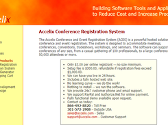 Accelix Conference Registration System Screenshot 1