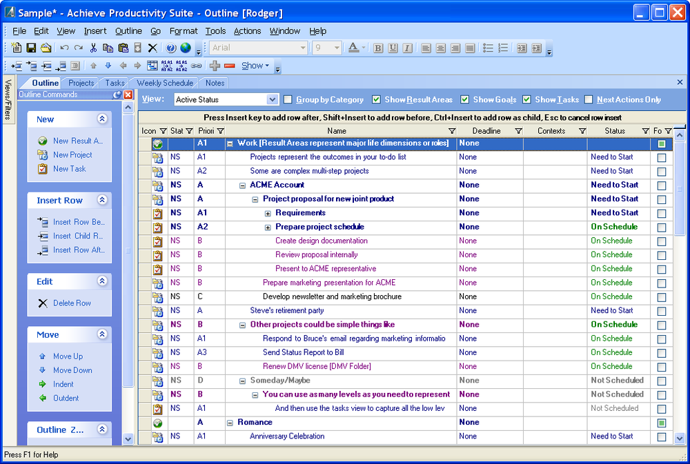 AchievePlanner-Outline