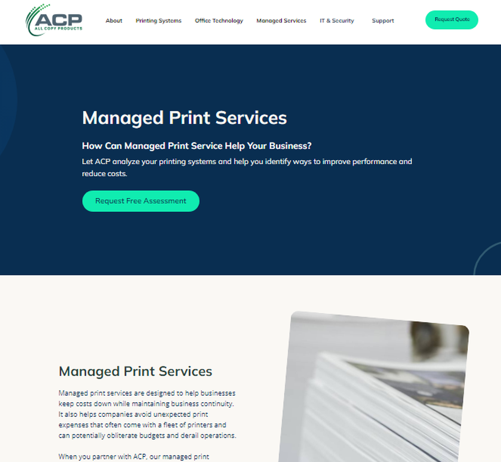 ACP Managed Print Services Screenshot 1