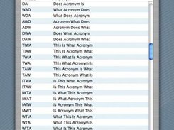 Acronym 0.9.9 on OS X 10.4