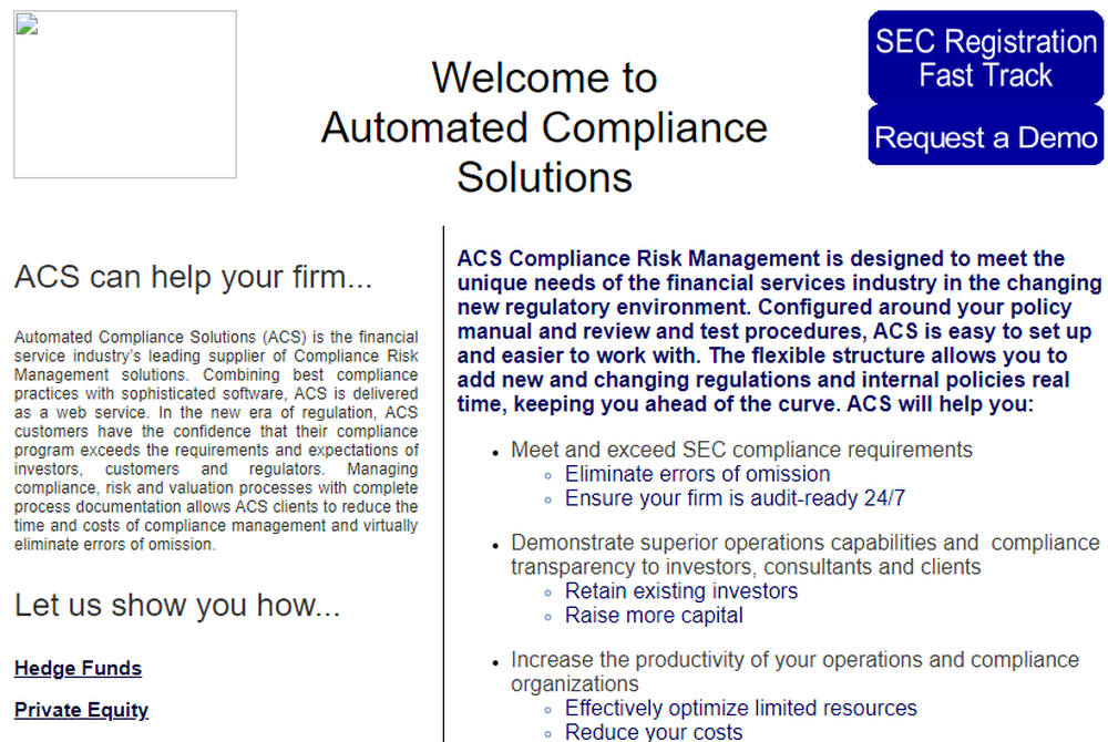 ACS Compliance Risk Management  Screenshot 1