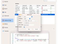 Actions and Tags for Zotero Screenshot 1