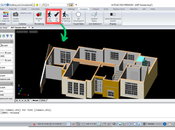 ACTCAD's 3D Walk and Fly tools for interactive navigation of 3D models. Customize settings for seamless walkthroughs and flyovers in your designs.