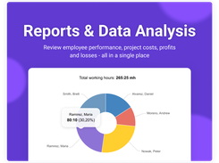 Visualize time and cost data with charts and reports 