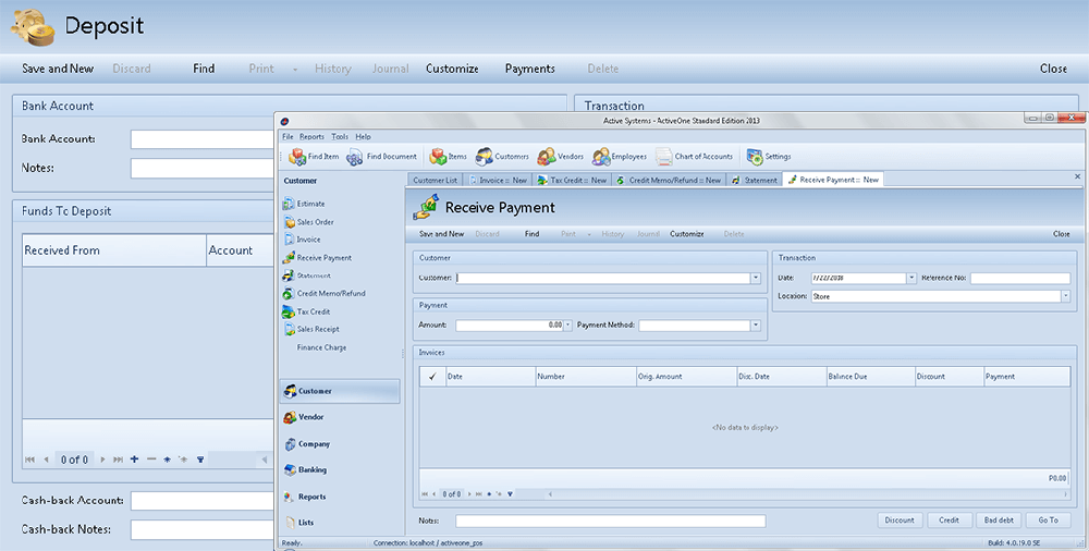 ActiveOne Business Management Software Screenshot 1